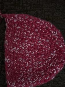 Cute Pink Knit Beanie Hat