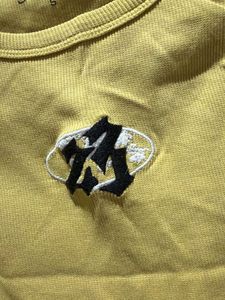 Yellow Cropped Tank Top