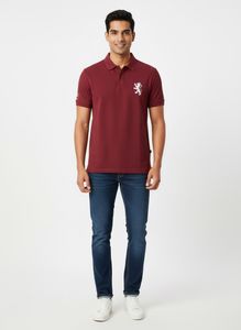 Red Tape Men's Maroon Polo T-Shirt
