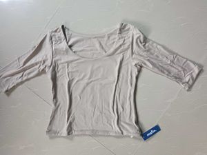 Soft Beige 3/4 Sleeve Top