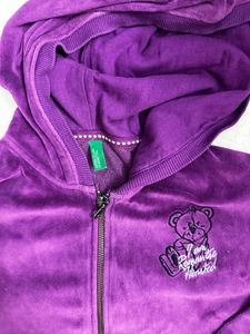 Velvet Fluffy Purple Hoodie