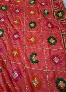Embroidered Pink Dupatta