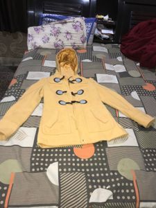 Yellow Hooded Duffle Coat get sweater free