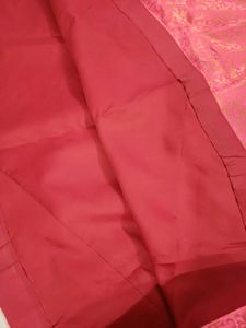 Elegant coral Pink Brocade Lehenga