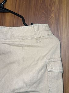 Tan Cargo Mini Skirt