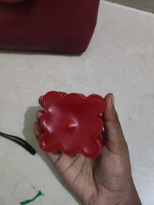 Red Bubble Cube Candle scented