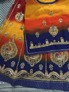 Embroidered Ombre rajputi poshak