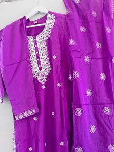 Purple Kurta Pant Dupptta
