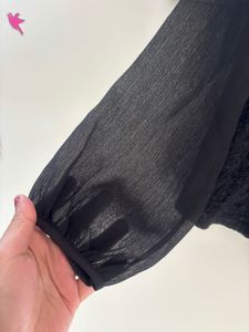 Black Ruffled Blouse