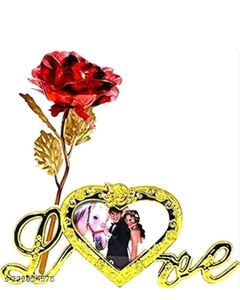 Artificial Love Frame Rose With Stand