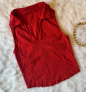 Chic Red Cami Top