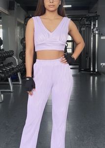 Pleated Lavender Co-ord Set