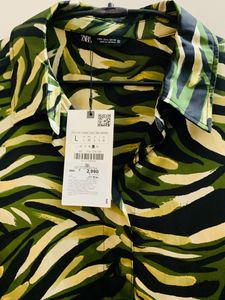 Zara Animal Printed Oversize Shirt
