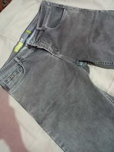 Grey Washed Denim Jeans