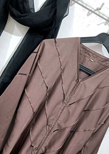 Brown Abaya-Style Gown