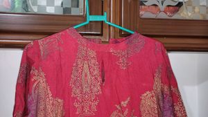 High Neck Printed Anarkali Kurta
