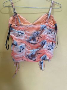Forever 21 Tie-Dye Ruched Cami Top