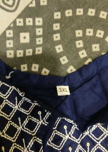 New Elegant Blue  Embroidered Kurta