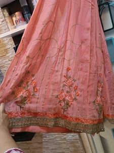 Beautiful Embroidered Peach Kurta