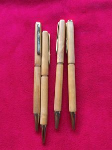 Set of 4 Wooden Ballpoint Pens