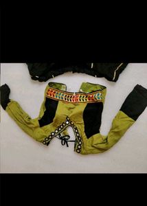 Stylish Black &amp; Lime Green Lehenga Choli