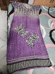 Purple Printed Kurti