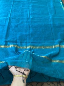 Chanderi Silk  Dupatta(Green Colour)