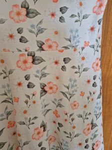 Cute Floral Print Flutter Sleeve Dress
