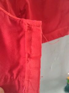 Red chaniya choli with Golden and silver Border fo