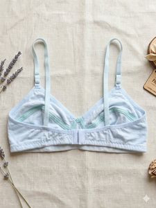 Light Blue Cotton Comfort Bra