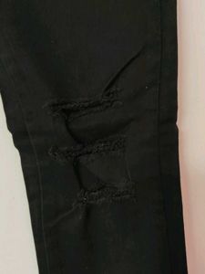 Black stretchable Skinny ribbed Jeans