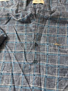 Men's Blue Checkered Shirt