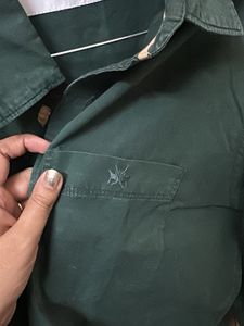 Men's Dark Green Button-Up Shirt