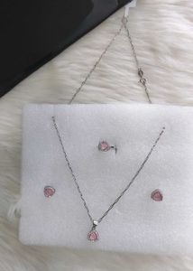 92.5 Hallmark Pink Jewelry Set