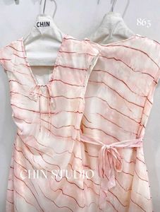 Flowy Maxi Dress with Tie Detail by Chin studio