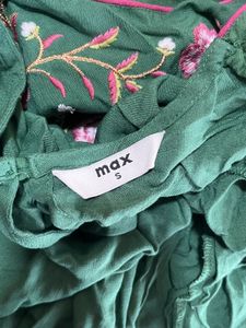 Embroidered Green Kurta
