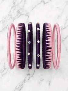 Chic Dark Purple &amp; Baby Pink Bangles