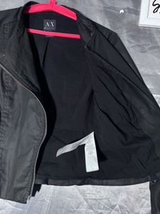 AX  Black Faux Leather Jacket
