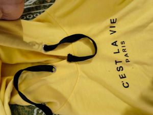 Yellow C'est La Vie Hoodie