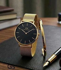 Elegant Rose Gold Watch &amp; Bracelet Set