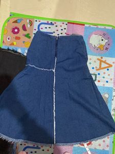 Denim A-Line Skirt