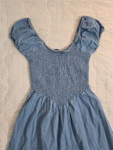 Denim Smocked Dress size XS