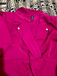 Stylish Pink Cropped Blouse
