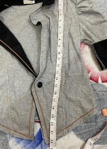 grey and black jacket