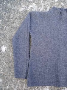 Cozy Grey Mock Neck Sweater