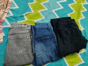 Pack of 3 jeans for girls kids