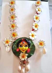 Handmade Acrylic Clay Necklace &amp; Earrings Set