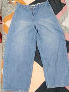 Wide Leg Light Wash Denim Jeans, didn't even wear