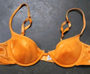 Orange Padded Bra