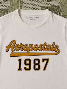 Aeropostale 1987 White Graphic T-Shirt